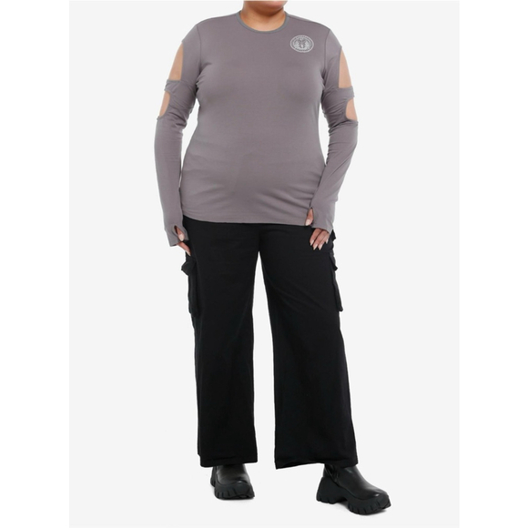 Her Universe Star Wars Rey Cutout Long-Sleeve Top Plus Size 2 - Picture 1 of 10